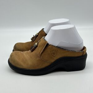 Ariat Mendocino Tassel Women's Size 7 B Brown Leather Slip On Mule Clog 93897